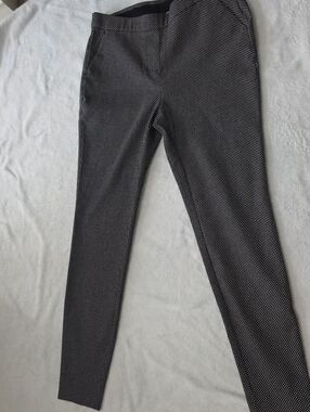 Men's Black & White Micro-Pattern Stretch Pants